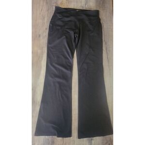 Alo Yoga Flare Womens Large L Pants Black Air Land Ocean Active Stretch Gym EUC